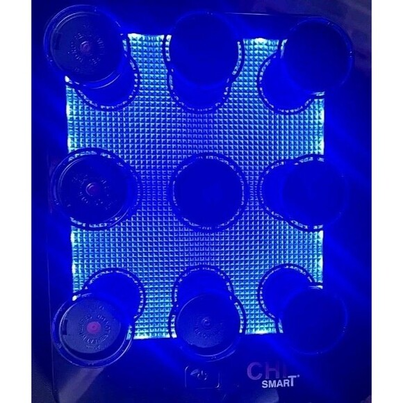 Chi Smart Magnify Ceramic 1" Hot Rollers Curlers Blue LED Platform & Case CS1104 - Picture 11 of 16